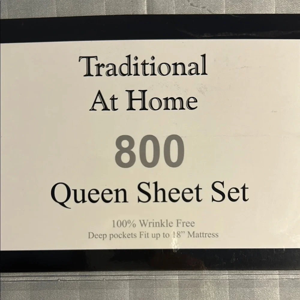 Traditional At Home Queen 6pc Sheet Set Platinum Gray Embossed Stripes